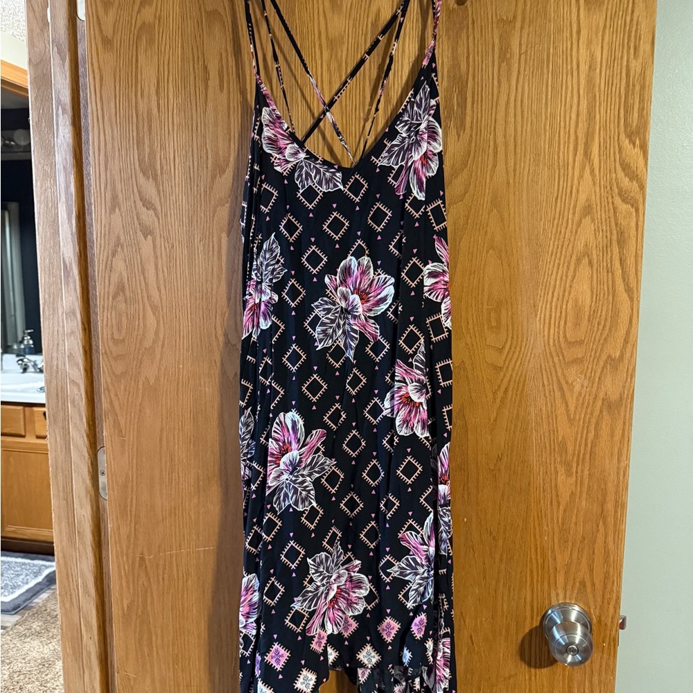 Swimsuits For All Black and Pink Asymmetrical Dress